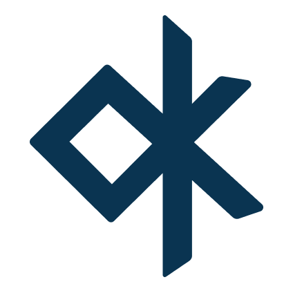 Logo d'Orgakim bleu foncé
